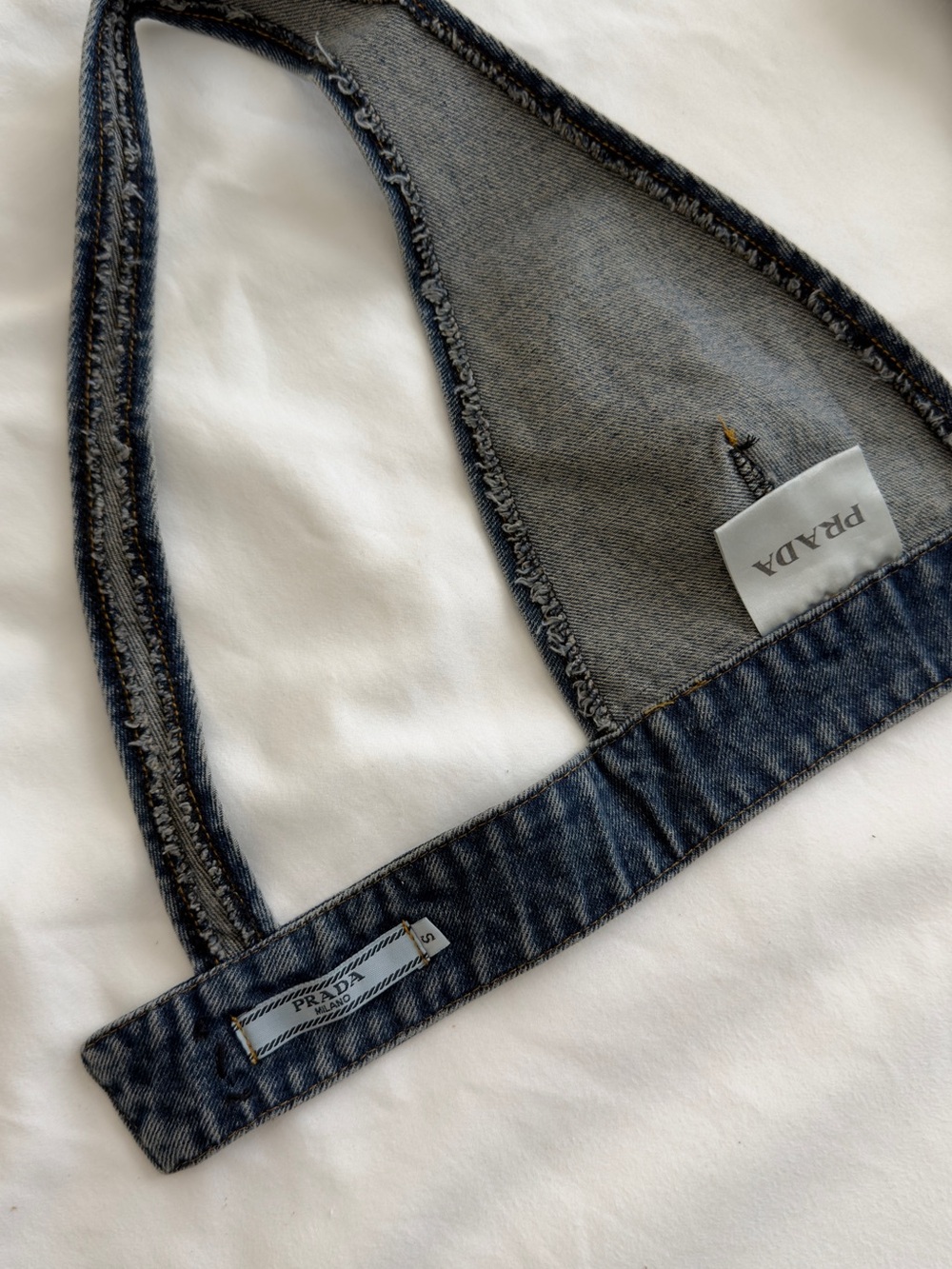 Dark Blue Denim Bralette - Picture 4 of 7